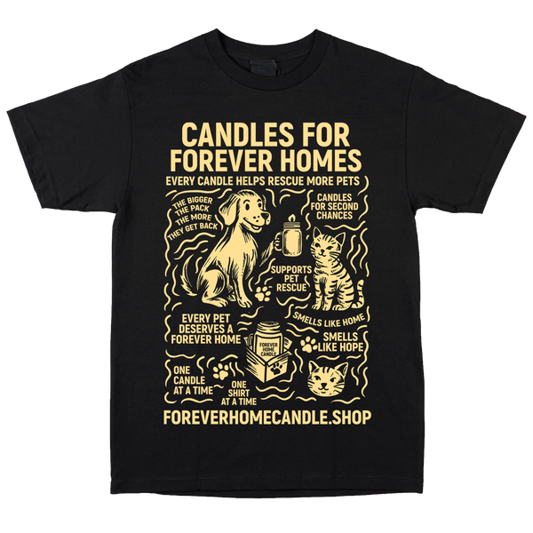 Rescue More Pets – Forever Home Candle Tee